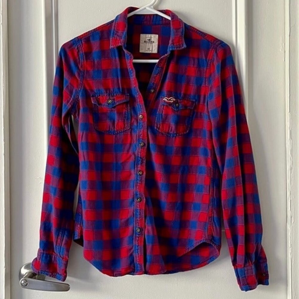 Vintage Red & Blue Plaid Flannel